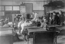Classroom scenes in Washington, D.C., public schools - carpentry class, (1899?). Creator: Frances Benjamin Johnston