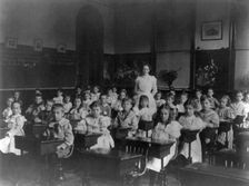 Classroom scenes in Washington, D.C. public schools: general classroom scenes, 1st Division, (1899?) Creator: Frances Benjamin Johnston