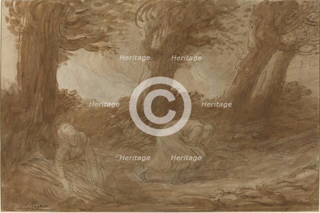 Clap of Thunder [recto]. Creator: Alphonse Legros.