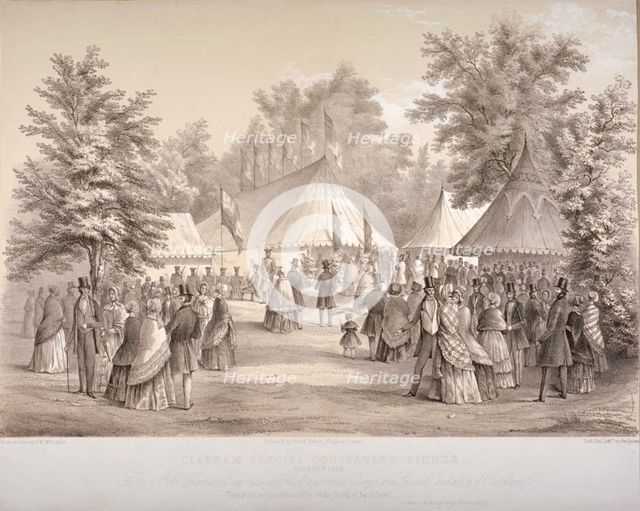 Clapham Special Constables' dinner, Clapham, London, 1848. Artist: HM Whichelo