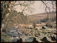 Clapper Bridge, Dartmeet, Widecombe in the Moor, Teignbridge, Devon, 1930-1939. Creator: Eric Maybank