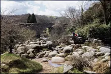 Clapper Bridge, Dartmeet, Widecombe in the Moor, Teignbridge, Devon, 1979. Creator: Dorothy Chapman