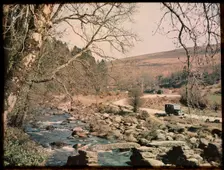Clapper Bridge, Dartmeet, Widecombe in the Moor, Teignbridge, Devon, 1930-1939. Creator: Eric Maybank