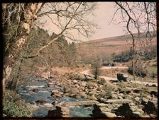 Clapper Bridge, Dartmeet, Widecombe in the Moor, Teignbridge, Devon, 1930-1939. Creator: Eric Maybank