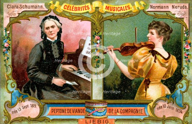 Clara Schumann and Wilma Norman-Neruda, c1900. Artist: Unknown