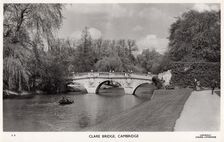 Clare Bridge, Cambridge, 1940s. Creator: Stearn