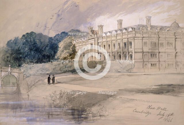 'Clare Hall, Cambridge', 1846.  Artist: Sir John Gilbert