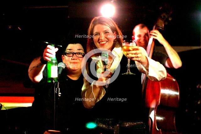 Clare Teal and Lea DeLaria, Pizza Express, London, 2004.  Artist: Brian O'Connor