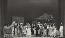 Clarence Yates and Francina Scott in a grotesque ballet dance, 1937. Creator: Unknown