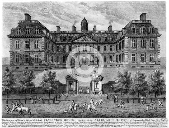 Clarendon House, Piccadilly, 17th century, (1908). Artist: Unknown