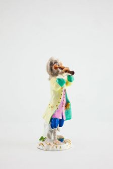 Clarinet Player for the Monkey Band, Meissen, c. 1765. Creators: Meissen Porcelain, Johann Joachim Kaendler