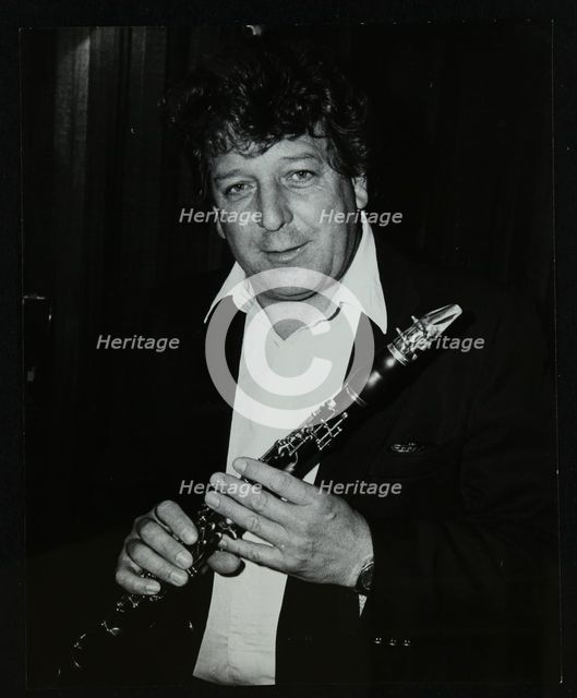 Clarinetist John Denman at the Bass Clef, London, 1985. Creator: Denis Williams.