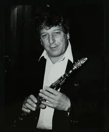 Clarinetist John Denman at the Bass Clef, London, 1985. Creator: Denis Williams