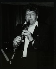 Clarinetist John Denman playing at the Bass Clef, London, 1985. Creator: Denis Williams