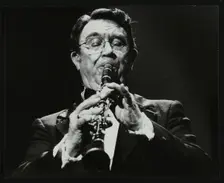 Clarinetist Johnny Mince, Stevenage, Hertfordshire, 1984. Creator: Denis Williams