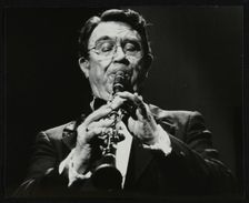 Clarinetist Johnny Mince, Stevenage, Hertfordshire, 1984. Creator: Denis Williams