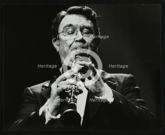 Clarinetist Johnny Mince, Stevenage, Hertfordshire, 1984. Creator: Denis Williams.