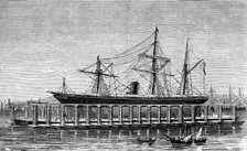 Clark's hydraulic lift, Bombay, c1880