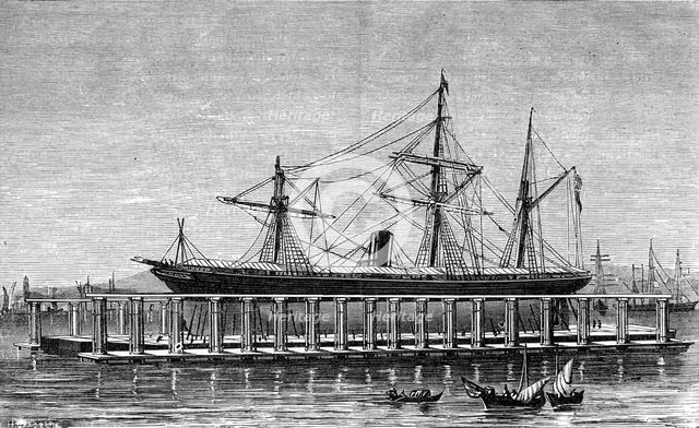 Clark's hydraulic lift, Bombay, c1880. Artist: Unknown