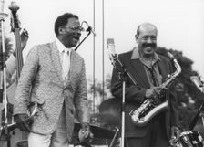 Clark Terry and Marshall Royal, Capital Radio Jazz Festival, 1981. Creator: Brian Foskett