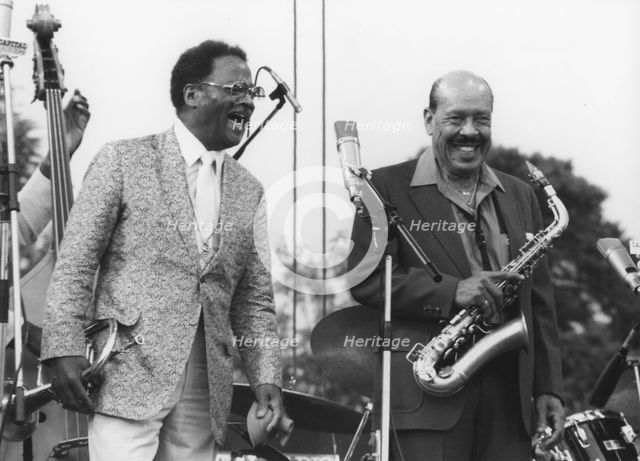 Clark Terry and Marshall Royal, Capital Radio Jazz Festival, 1981. Creator: Brian Foskett.