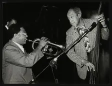 Clark Terry and Slam Stewart playing at the Capital Radio Jazz Festival, London, 1980. Creator: Denis Williams