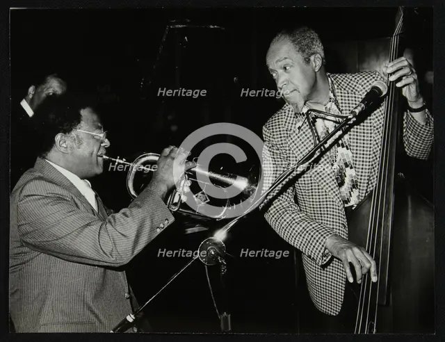 Clark Terry and Slam Stewart playing at the Capital Radio Jazz Festival, London, 1980. Creator: Denis Williams.