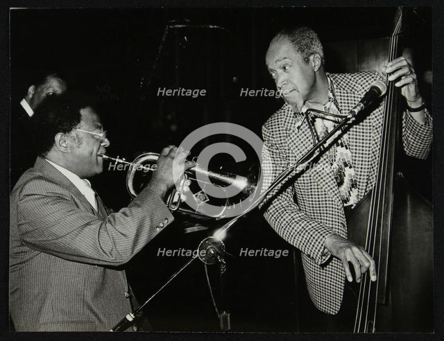 Clark Terry and Slam Stewart playing at the Capital Radio Jazz Festival, London, 1980. Artist: Denis Williams