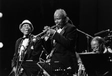 Clark Terry, Harry "Sweets" Edison, Al Grey, North Sea Jazz Festival, The Hague, the Netherlands, 1 Creator: Brian Foskett