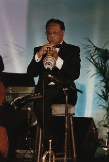 Clark Terry, Jazz Inn Party, Nordwijk, Netherlands, 1989. Creator: Brian Foskett