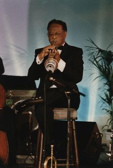 Clark Terry, Jazz Inn Party, Nordwijk, Netherlands, 1989. Creator: Brian Foskett