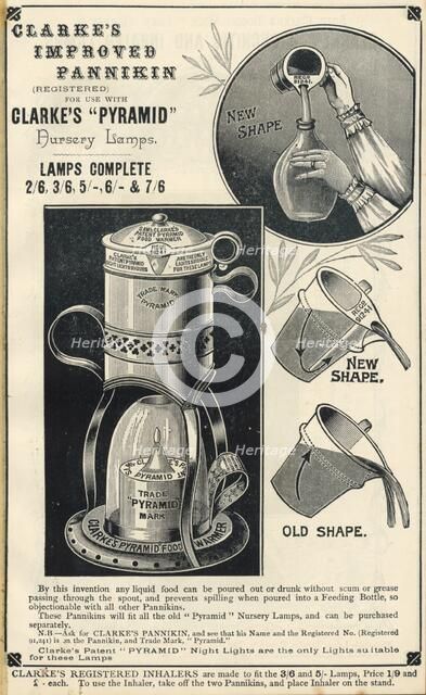 Clarkes Pyramid Nursery Lamp, 1890s. Artist: Unknown