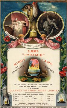 Clarkes Pyramid Night Lamp, 1890s