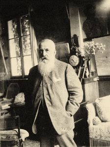 Claude Monet in His Studio at Giverny. Creator: Anonymous