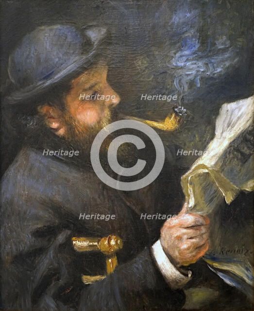 Claude Monet lisant, ca 1873. Creator: Renoir, Pierre Auguste (1841-1919).