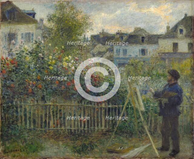 Claude Monet Painting in His Garden at Argenteuil, 1873. Creator: Renoir, Pierre Auguste (1841-1919).