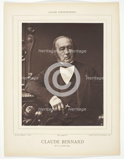 Claude Bernard, [French physiologist], c. 1876.  Creator: Valéry.