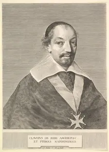 Claude de Rebé, Archbishop of Narbonne. Creator: Claude Mellan