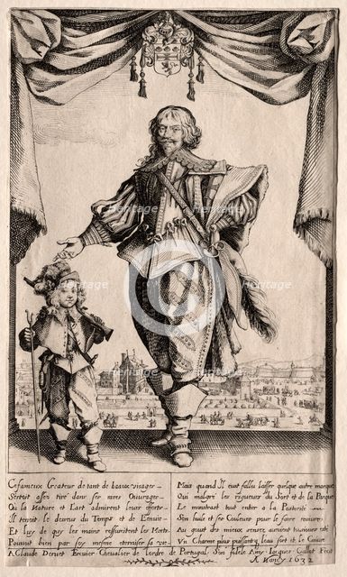 Claude Deruet and His Son, 1632. Creator: Jacques Callot (French, 1592-1635).