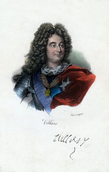 Claude Louis Hector de Villars, French general, (c19th century).Artist: Delpech