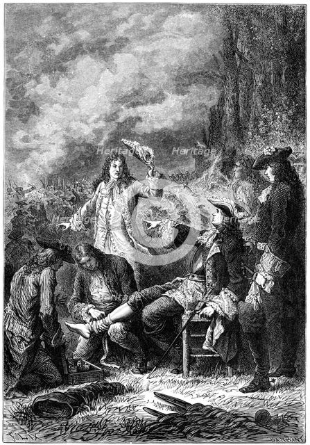Claude Louis Hector de Villars wounded at the battle of Malplaquet, 1898. Artist: Barbant