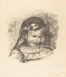 Claude Renoir, with Lowered Head, 1900s. Creator: Pierre-Auguste Renoir