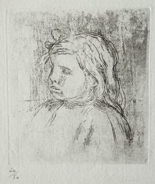 Claude Renoir, de trois-quarts à gauche, 1908. Creator: Pierre-Auguste Renoir (French, 1841-1919)