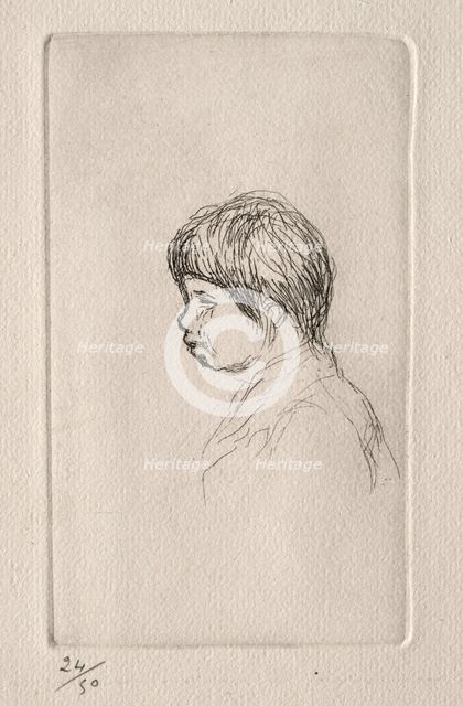 Claude Renoir, de profil. Creator: Pierre-Auguste Renoir (French, 1841-1919).