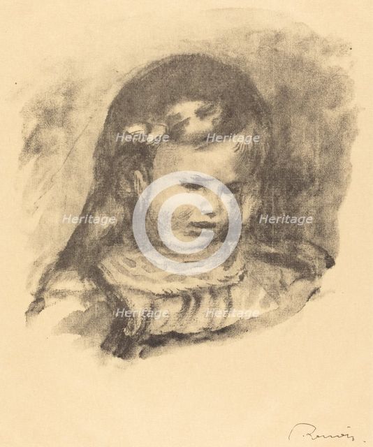 Claude Renoir, head lowered (Claude Renoir, la tete baissee), 1904. Creator: Pierre-Auguste Renoir.