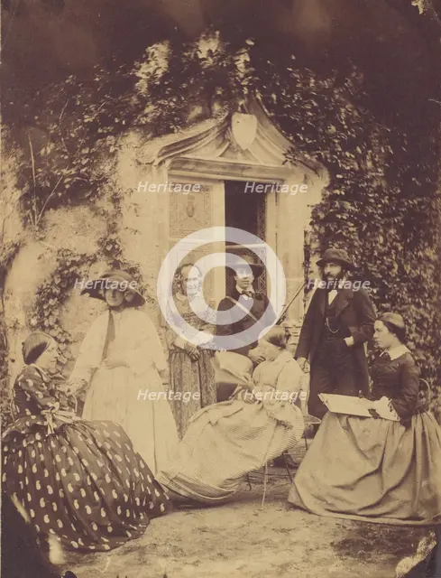 Claudet Family Group, Chateau de la Roche, Amboise, 1856. Creator: Francis George Claudet.