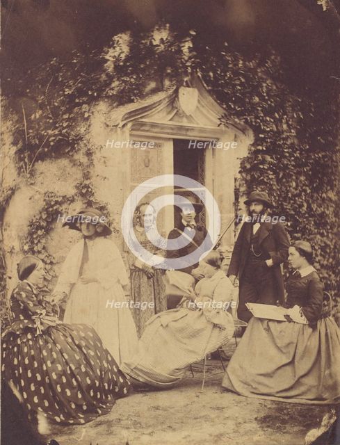 Claudet Family Group, Chateau de la Roche, Amboise, 1856. Creator: Francis George Claudet.