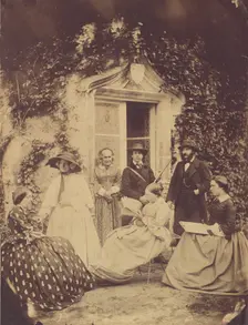Claudet Family Group, Chateau de la Roche, Amboise, 1856. Creator: Francis George Claudet