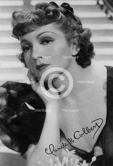 Claudette Colbert, American actress, 20th century. Artist: Unknown