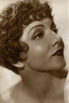 Claudette Colbert, French-American actress, 1933